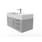 Castello Usa Amazon 36" Wall Mounted Gray Vanity With White Top And Chrome Handles CB-MC-36G-CHR-2056L-WH - alternate 7
